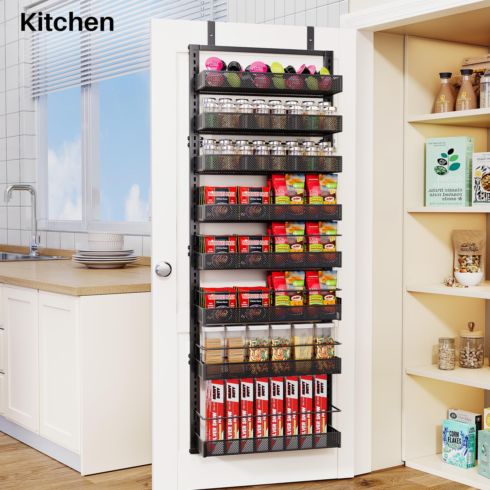 SNTD bottle-height adjustable baskets fit tall and short containers