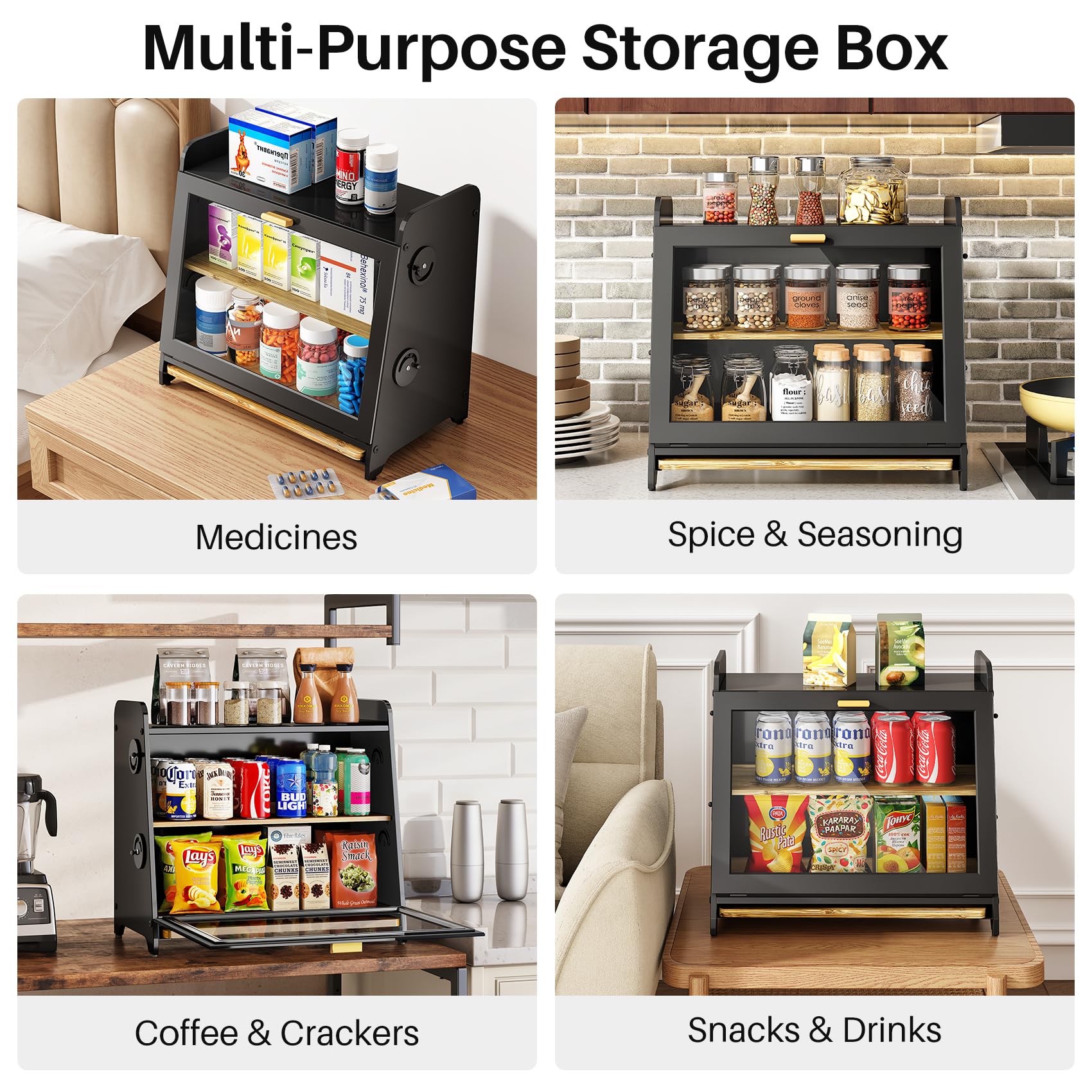 SNTD Bread Box ample storage for loaves and pastries.