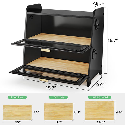 SNTD Bread Box black finish complements modern kitchen decor