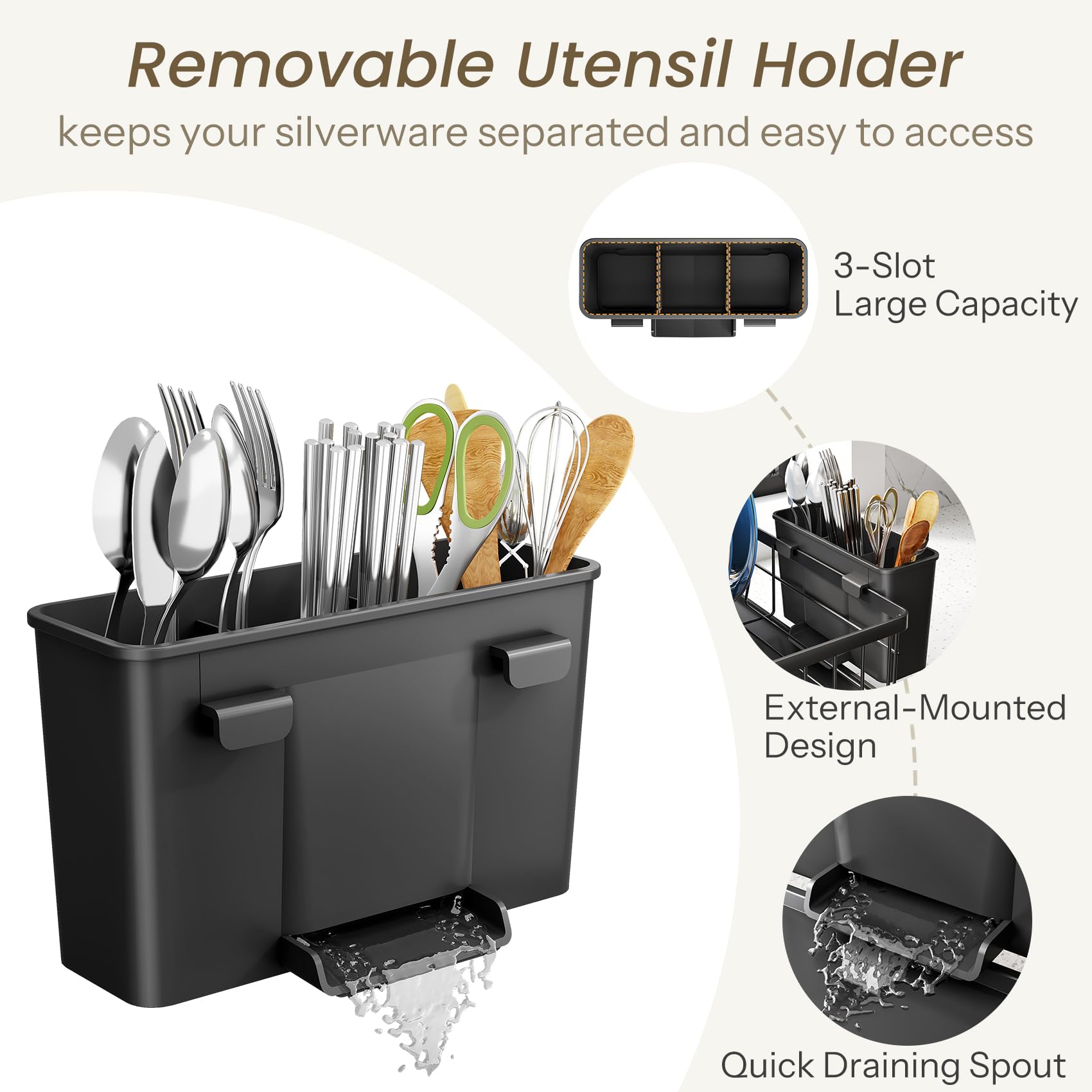 SNTD dish drying rack compact countertop organization for small kitchens.