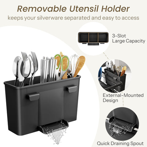 SNTD dish drying rack compact countertop organization for small kitchens.