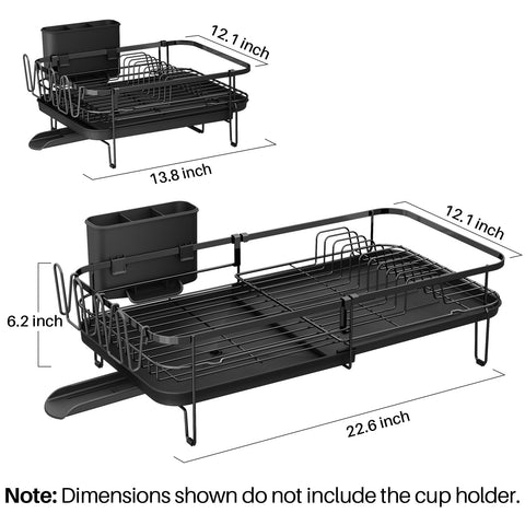 SNTD Dish Drying Rack cup holder keeps mugs within easy reach