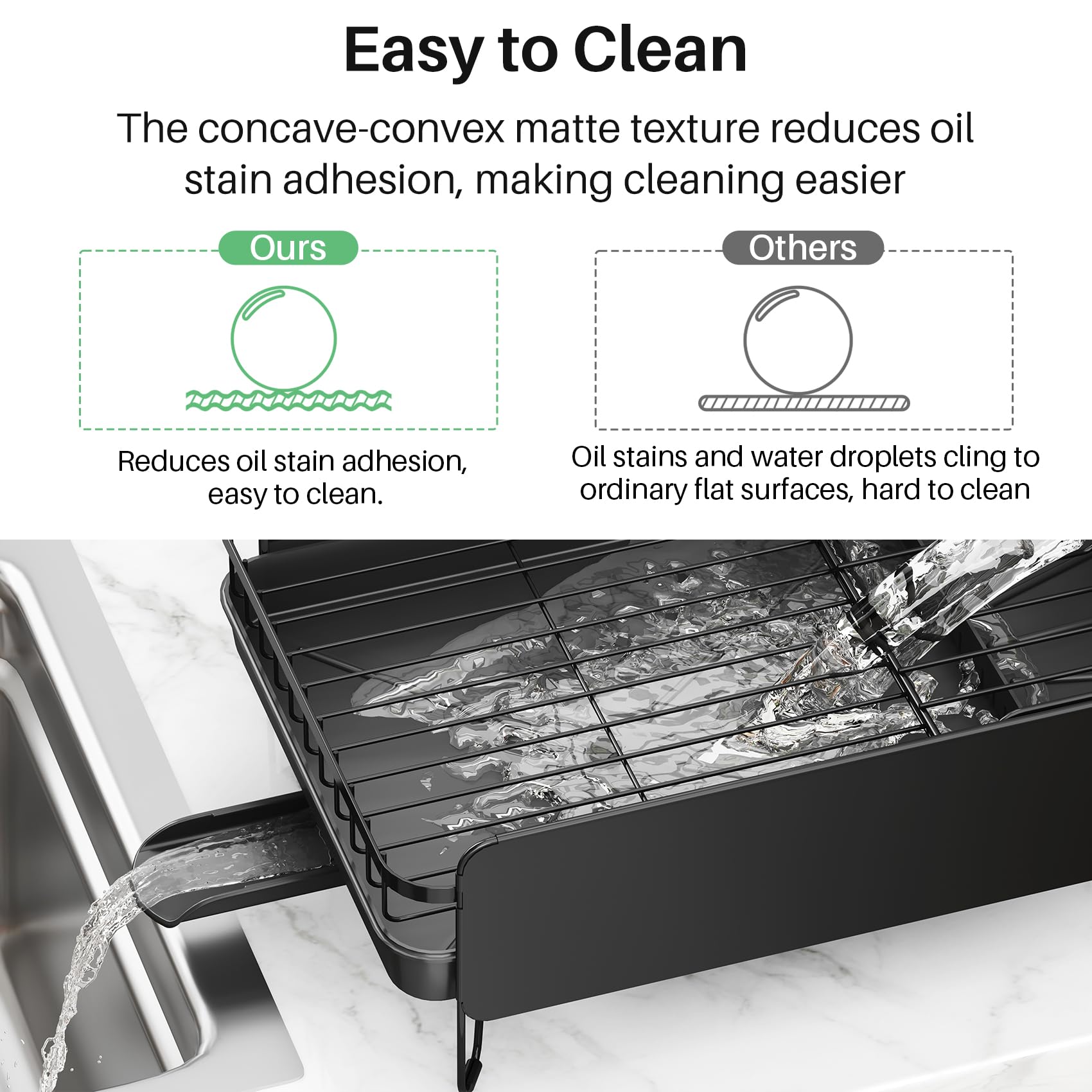 SNTD dish drying rack cutlery-holder-three-compartments keeps forks and spoons organized.