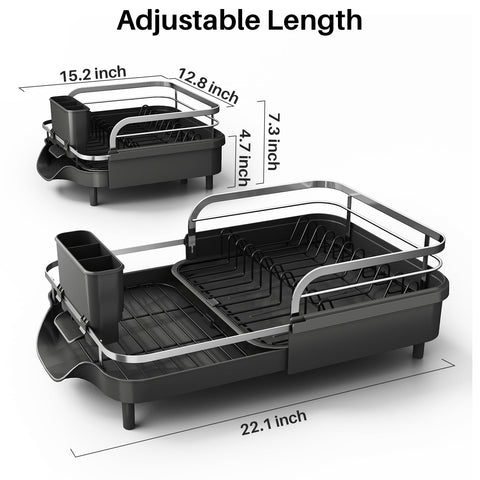 SNTD drainage tray with angled outlet keeps countertops dry.