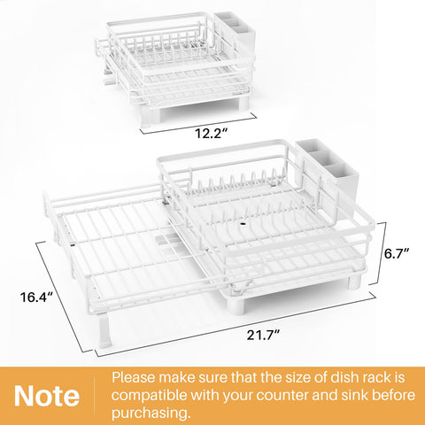 SNTD dish drying rack large capacity holds plates, bowls, and utensils.