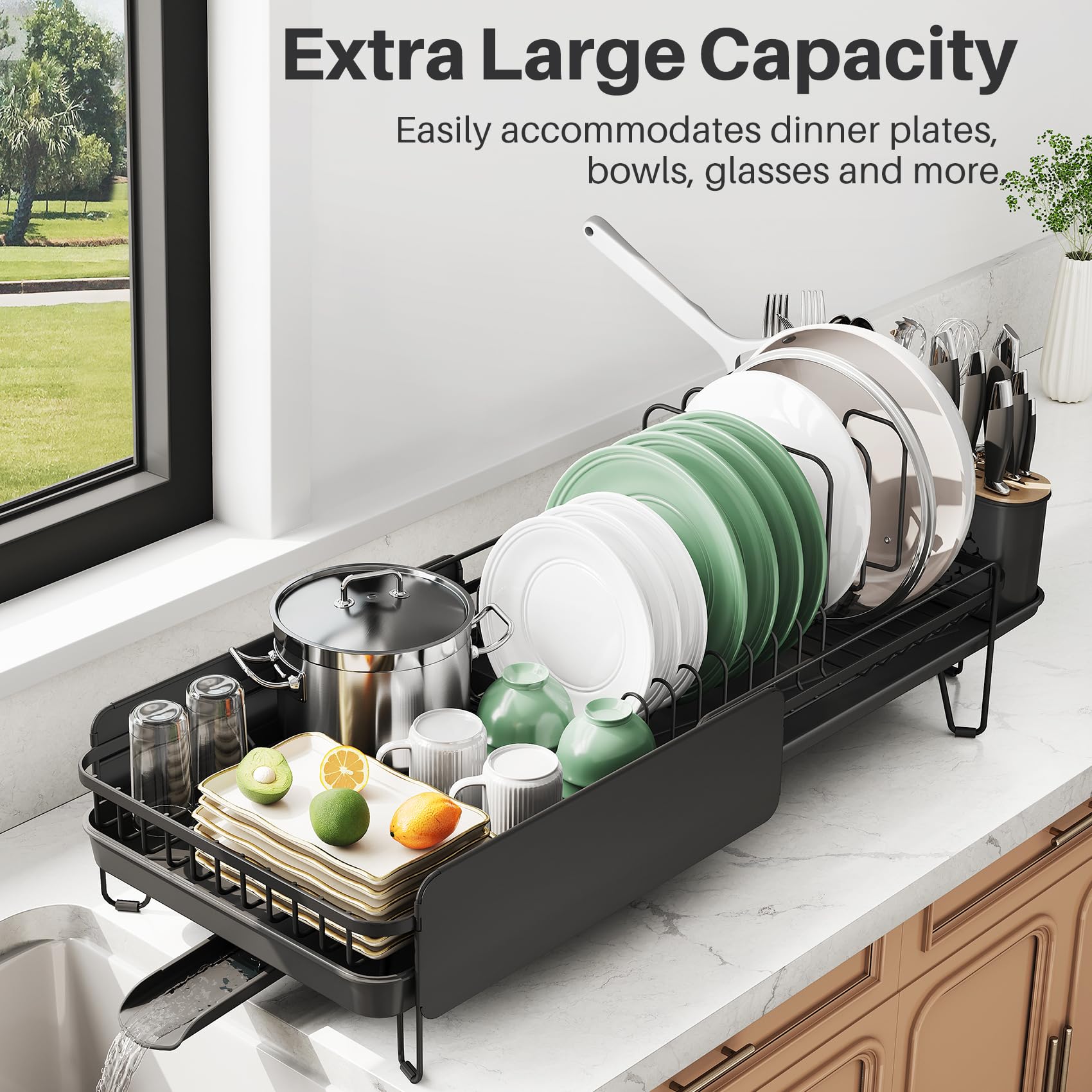 SNTD stainless steel black-coated rack resists rust and cleans easily.