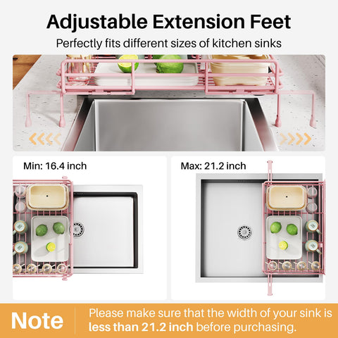 Pink finish adds a stylish touch to any kitchen.