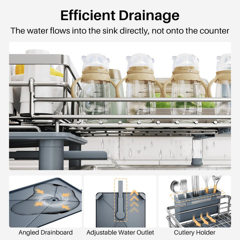 SNTD removable-utensil-holder keeps cutlery organized while drying.