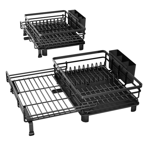SNTD dish rack offers large capacity for plates, bowls, glasses, and pans.