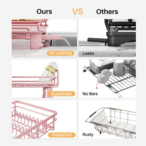 SNTD rustproof steel rack with anti-fingerprint drip tray stays pristine.