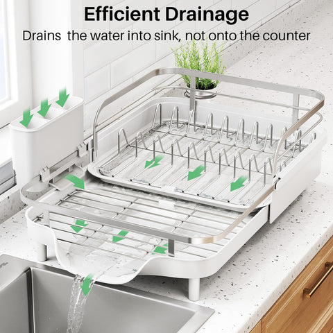 SNTD dish drying rack rustproof stainless steel for daily use.