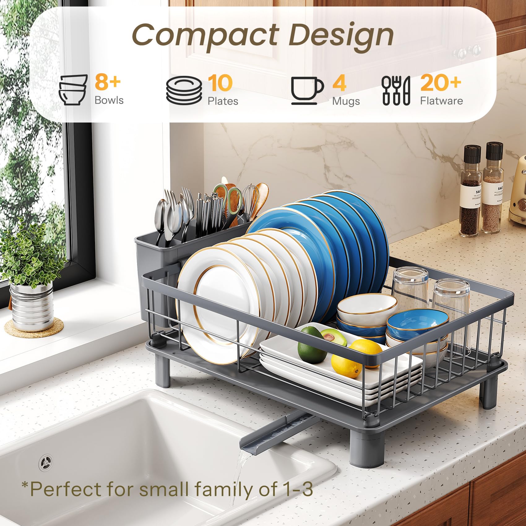 SNTD stainless-steel rack offers rust resistance for daily kitchen use and easy cleaning