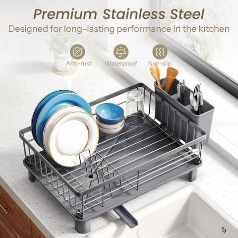 SNTD removable utensil holder with three compartments keeps forks, spoons, and chopsticks organized