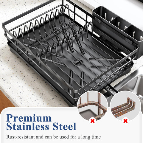 SNTD dish rack installs easily without tools for quick setup.
