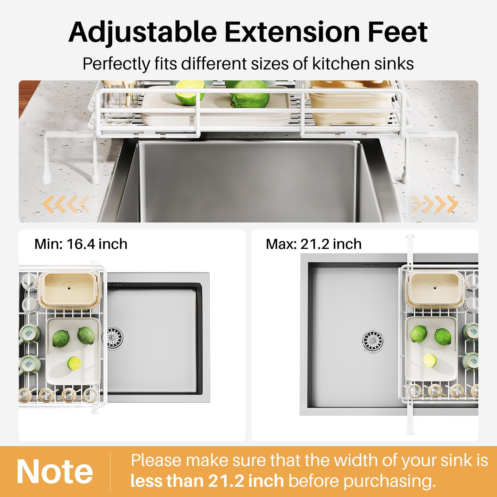 SNTD white-coated drip tray keeps counters dry and clean.