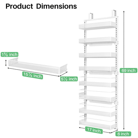 SNTD kitchen-organization-solution helps create a tidy pantry on interior doors.