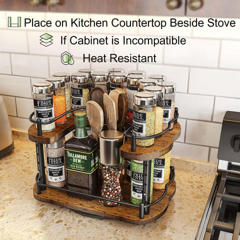 SNTD adjustable-height four levels to fit various spice jars