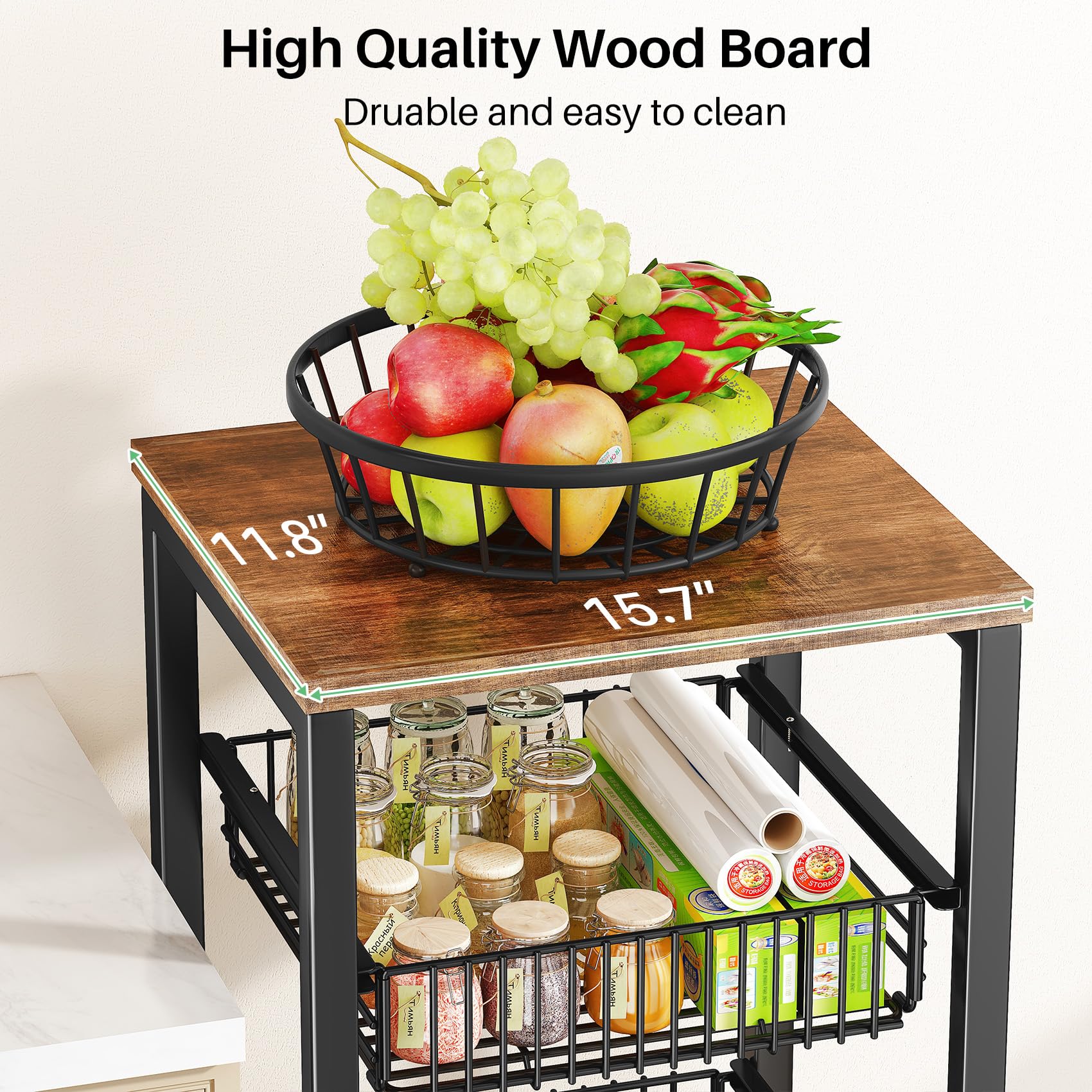 SNTD multipurpose kitchen storage fits pantry, bath, or craft spaces