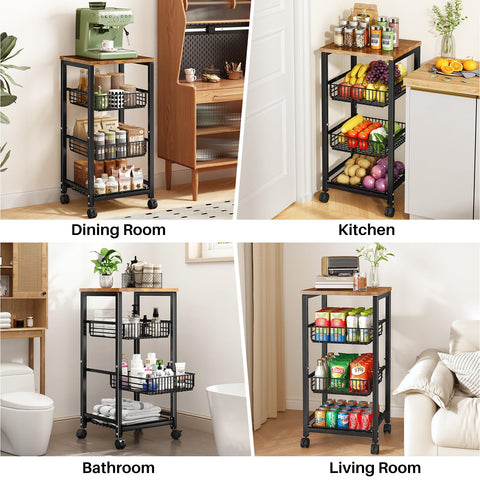 SNTD pantry stand with lockable casters for secure mobility