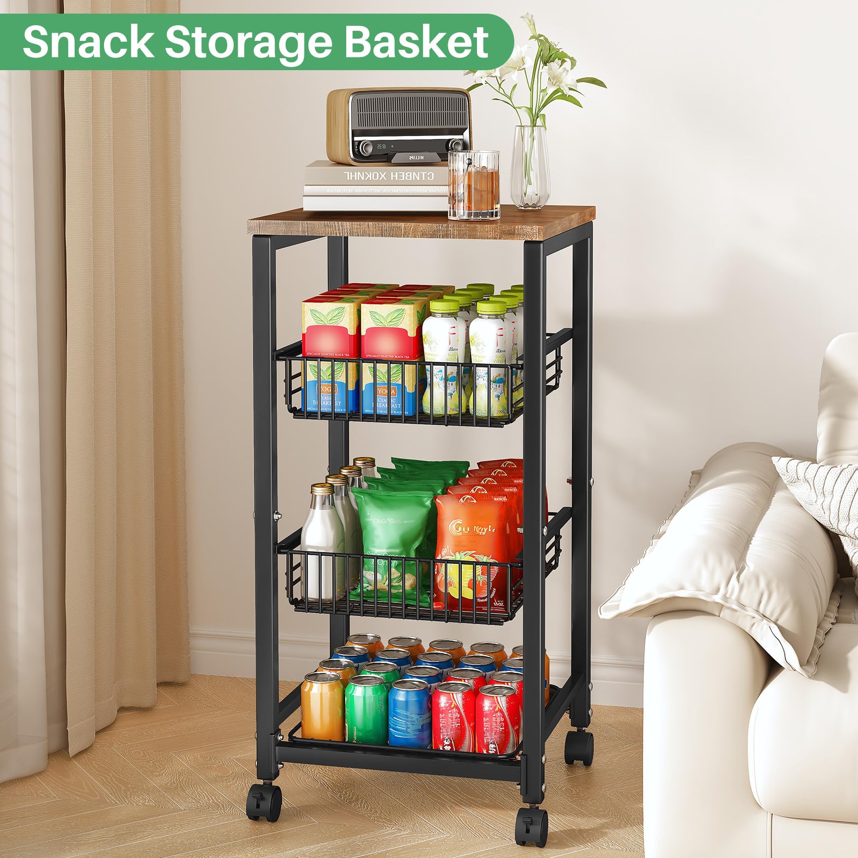 SNTD snacks organizer rack for grab-and-go treats