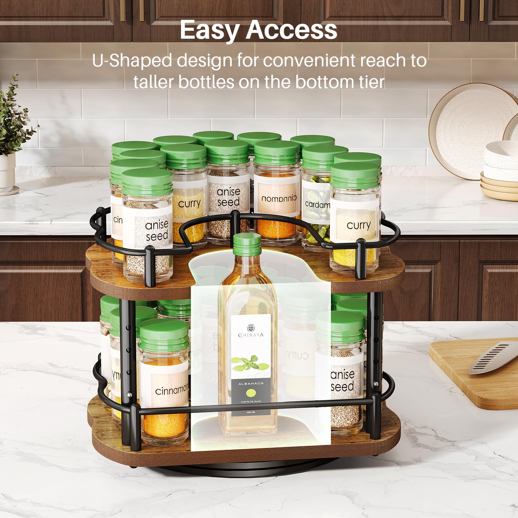 SNTD full guardrail protects bottles during rotation while maintaining visibility