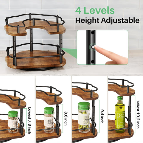 SNTD solid wood and metal core ensure durable rotation and easy cleaning