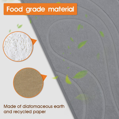 Snuggery dark gray drying mat hides stains and cleans easily.