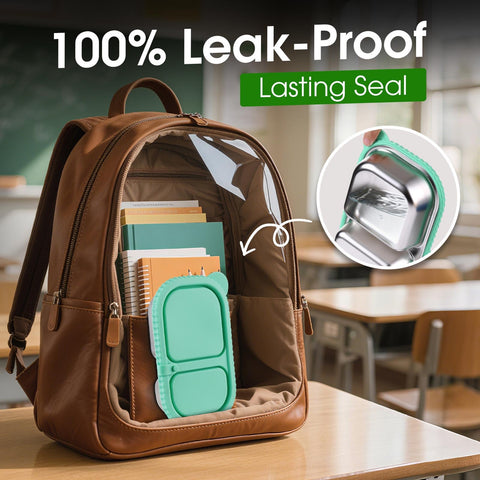 Snuggery two-compartment snack box with leakproof lid for flavor separation