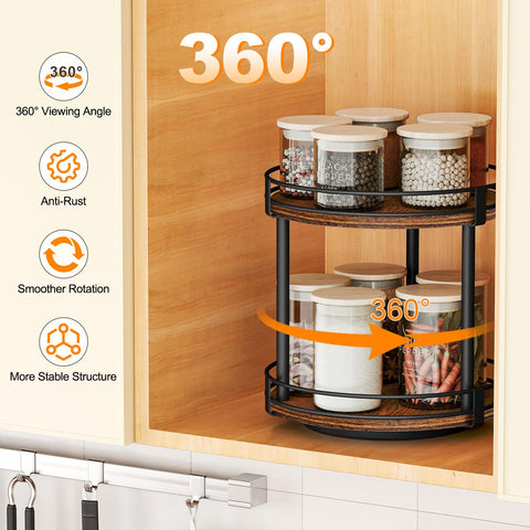 Snughome lower tier offers ample space for cans and bottles, reducing countertop clutter.