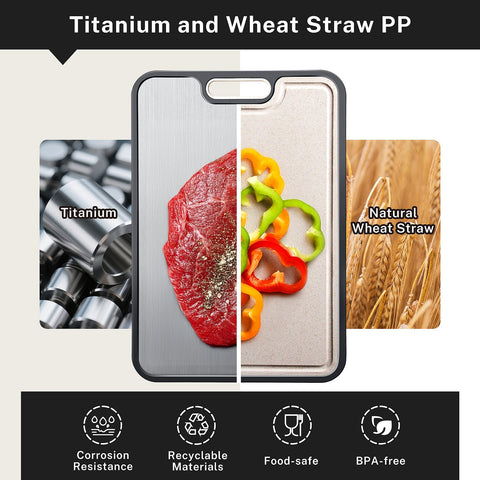 Snuvid titanium surface close-up showing knife-friendly, residue-free area