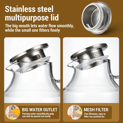 Snuvid pitcher fits in standard fridge shelves for convenient storage.