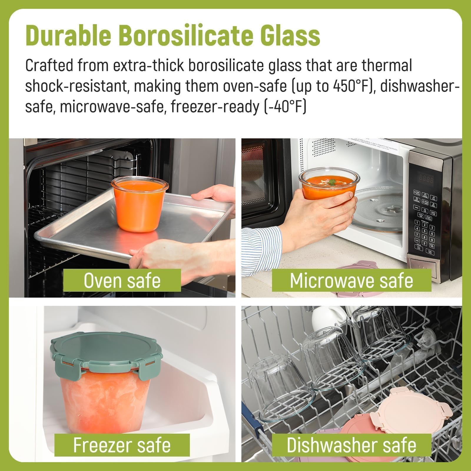 Snuvid leakproof seal keeps sauces and soups contained.