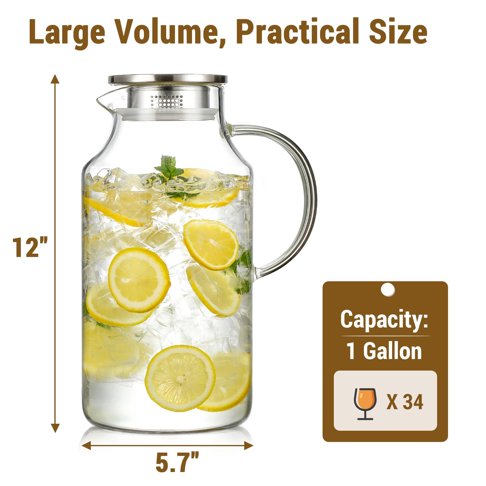 Dual-pour lid on the Snuvid pitcher for precise straining and smooth pouring.