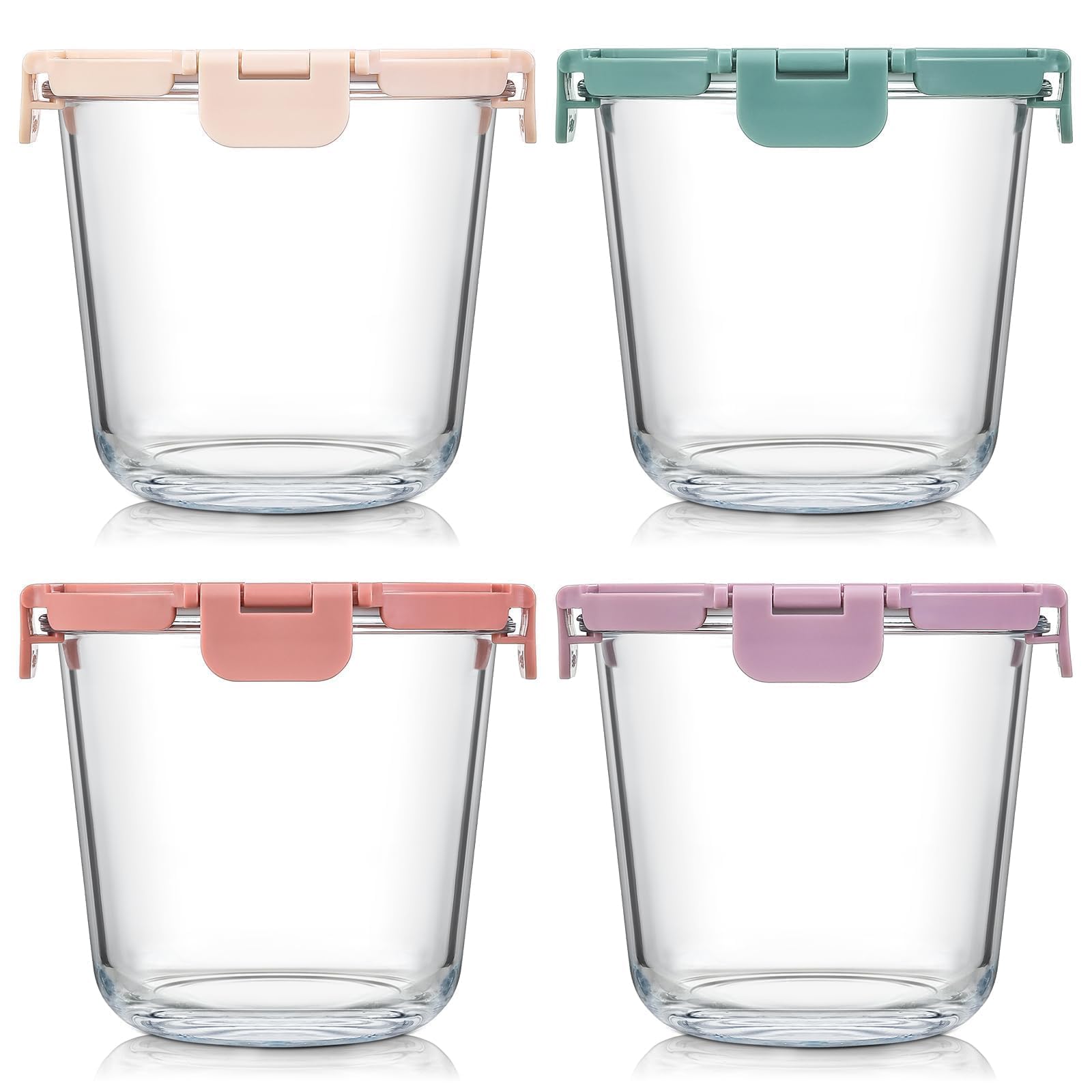 Snuvid upgraded lid on a four-set container ensures durable, long-lasting meal prep use.