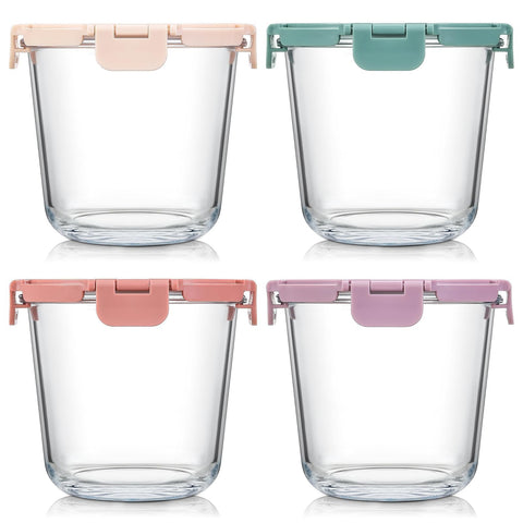 Snuvid upgraded lid on a four-set container ensures durable, long-lasting meal prep use.