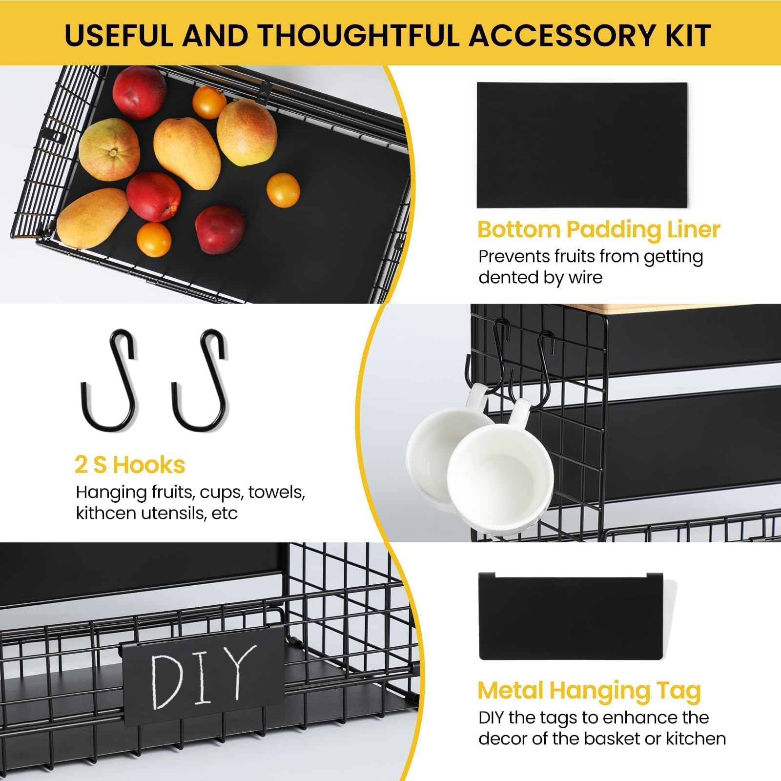 Snuvid WIDER SHELF XXL storage bin holds produce and jars safely.