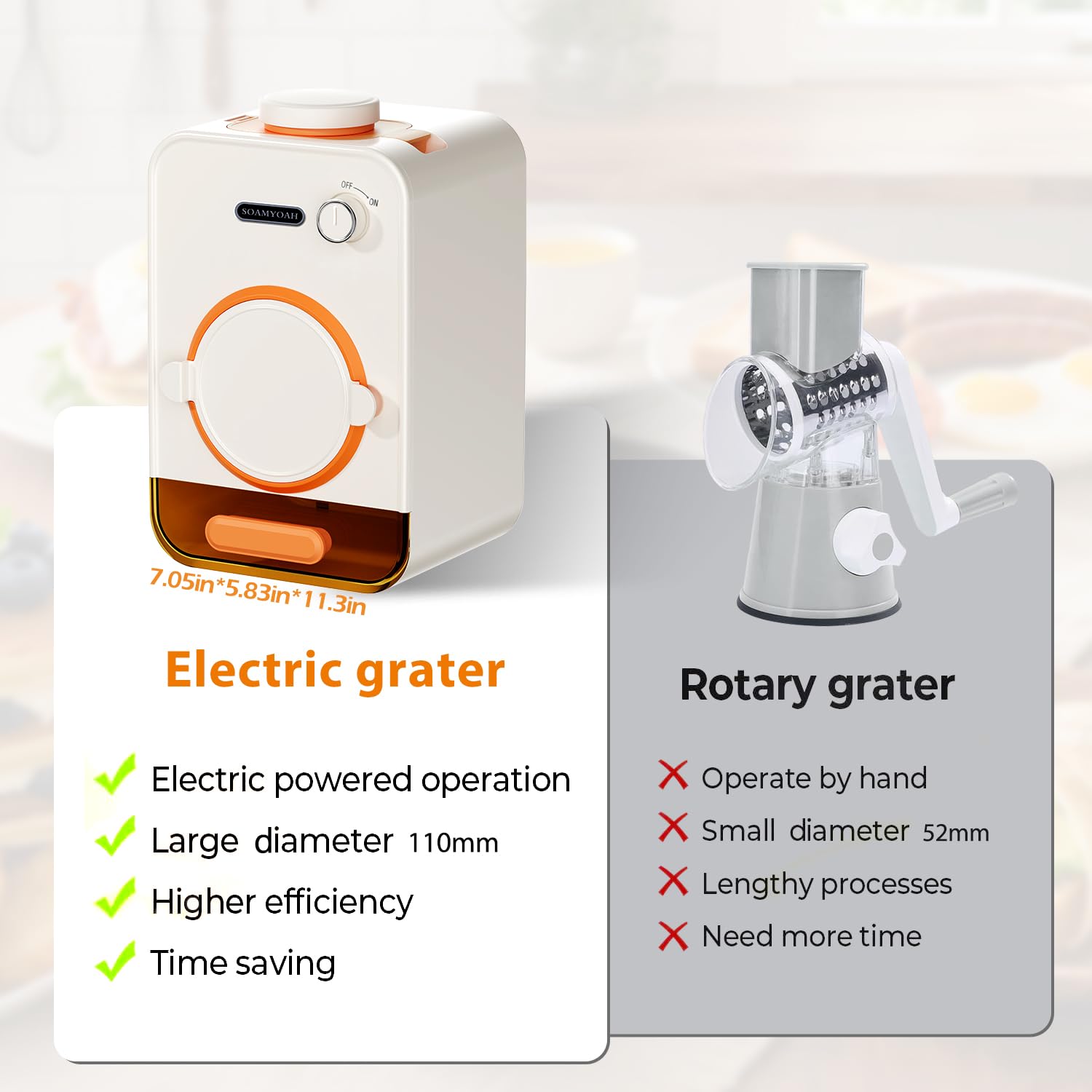 SOAMYOAH built-in blade storage keeps blades organized and accessible.