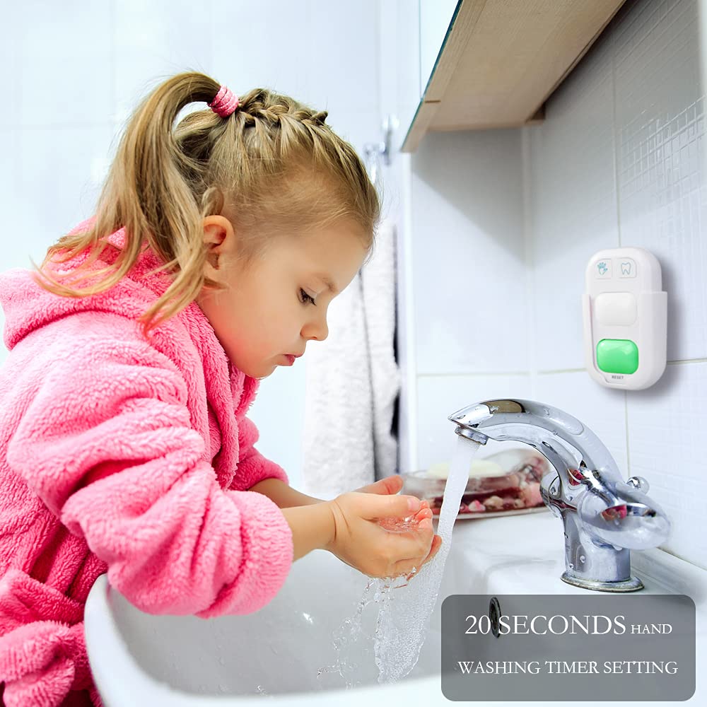 SOARING timer three-button design simplifies brushing, washing, and reset