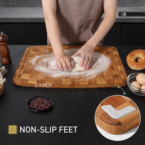 Socisen 5-layer bamboo cutting board offers durable, warp-resistant performance