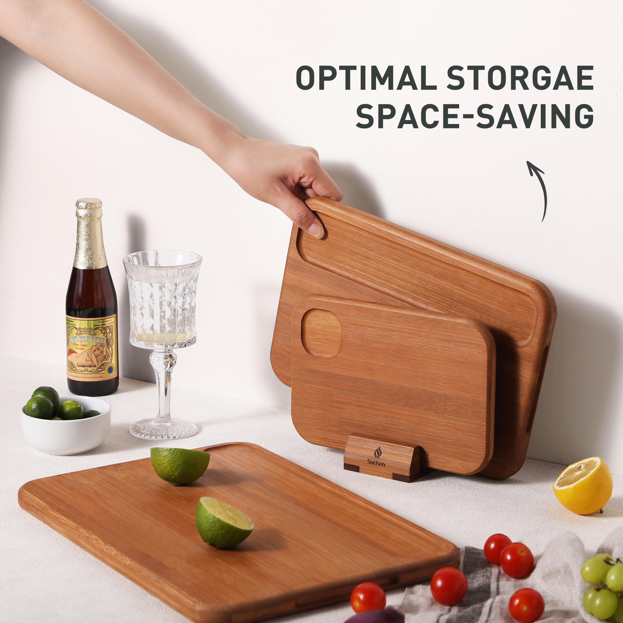 Socisen FSC-certified bamboo highlights sustainable, food-safe material.