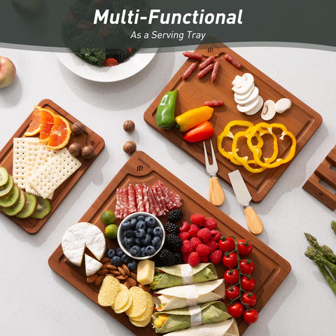 Socisen triple-pack boards ideal for veggies, fruits, and meats.