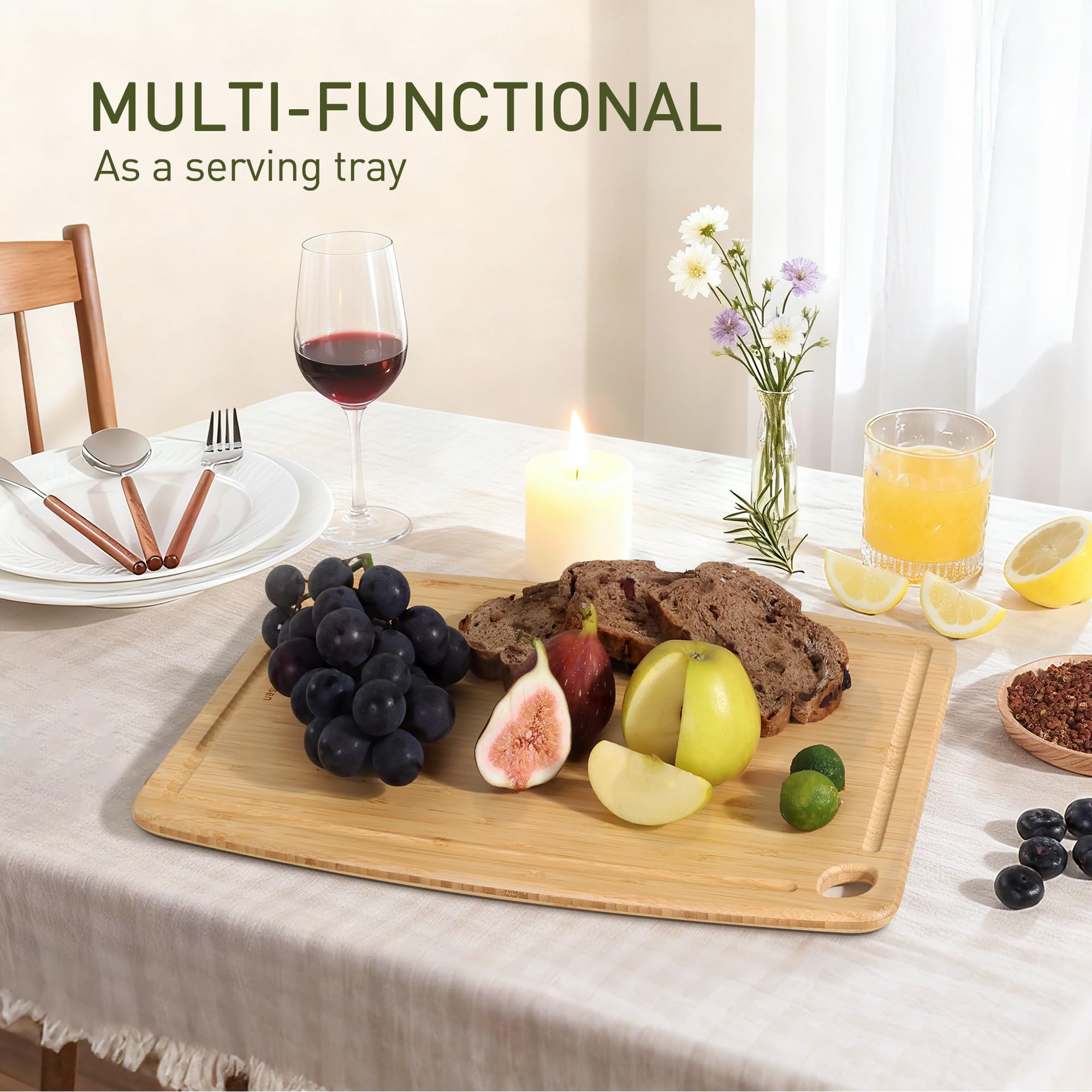 Socisen meat prep and cheese serving sides offer versatile kitchen functionality.