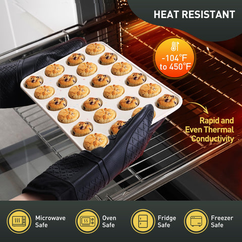 Socisen dishwasher-safe silicone muffin pan for quick cleanup