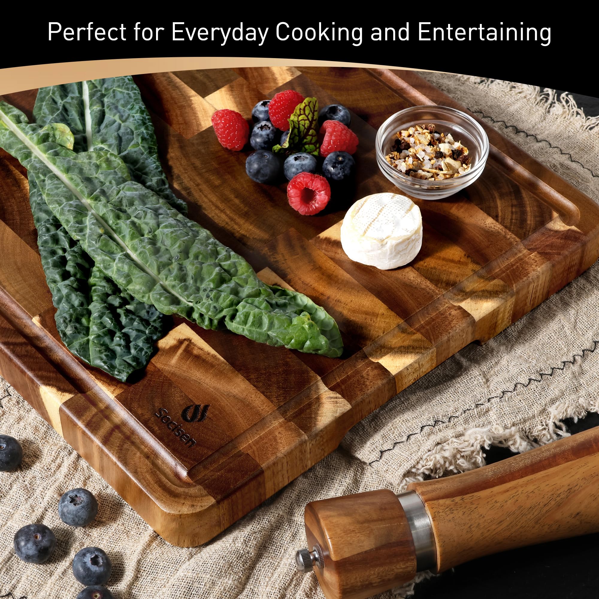 Socisen durable heavy-duty cutting board designed for frequent kitchen use.