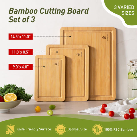 Socisen durable knife-friendly bamboo material resists wear