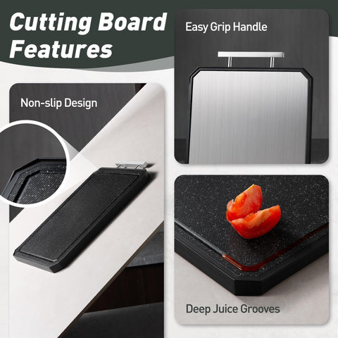 Socisen juice groove catches juices, keeping counters clean.