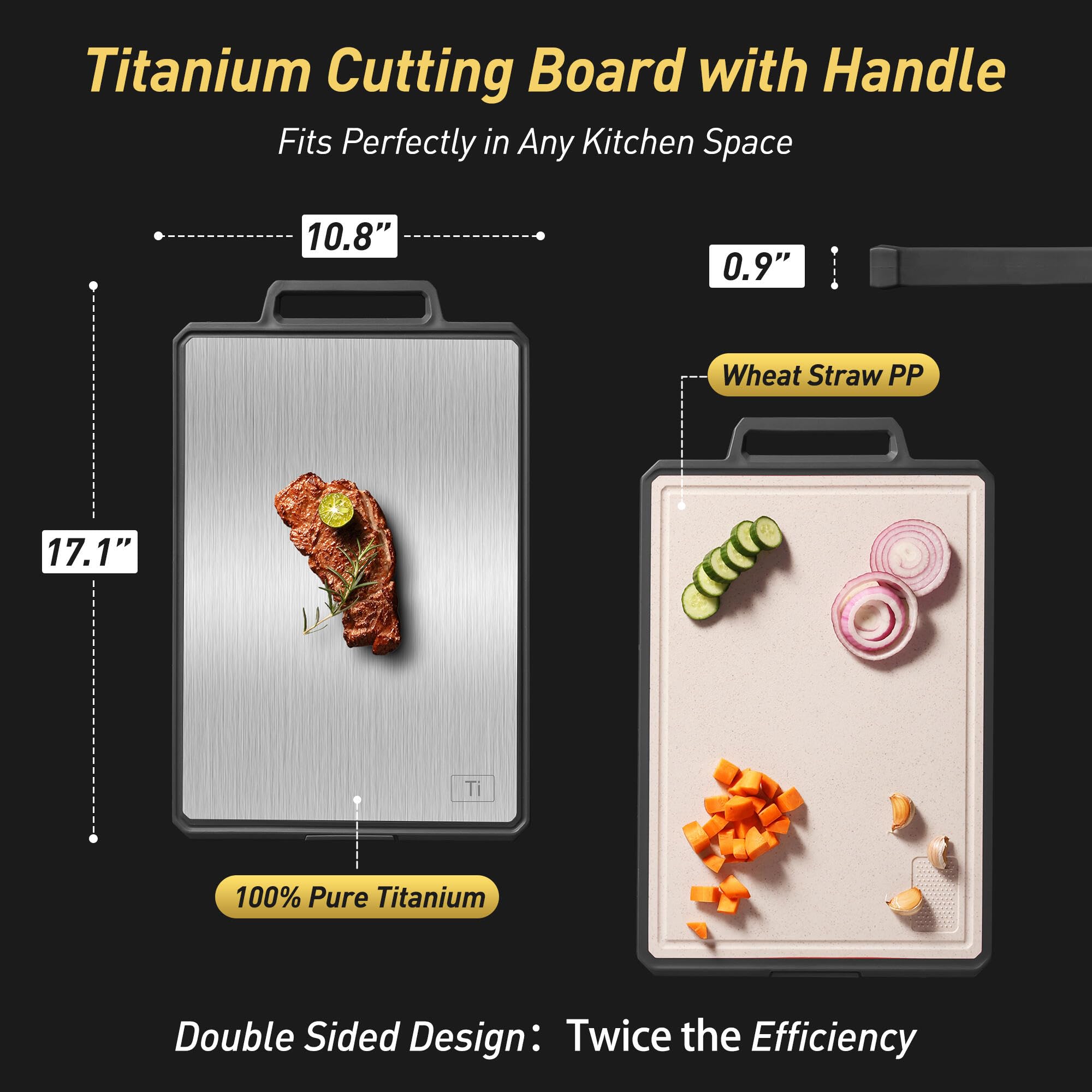Socisen cutting board with juice slot draining liquids to keep counters tidy.