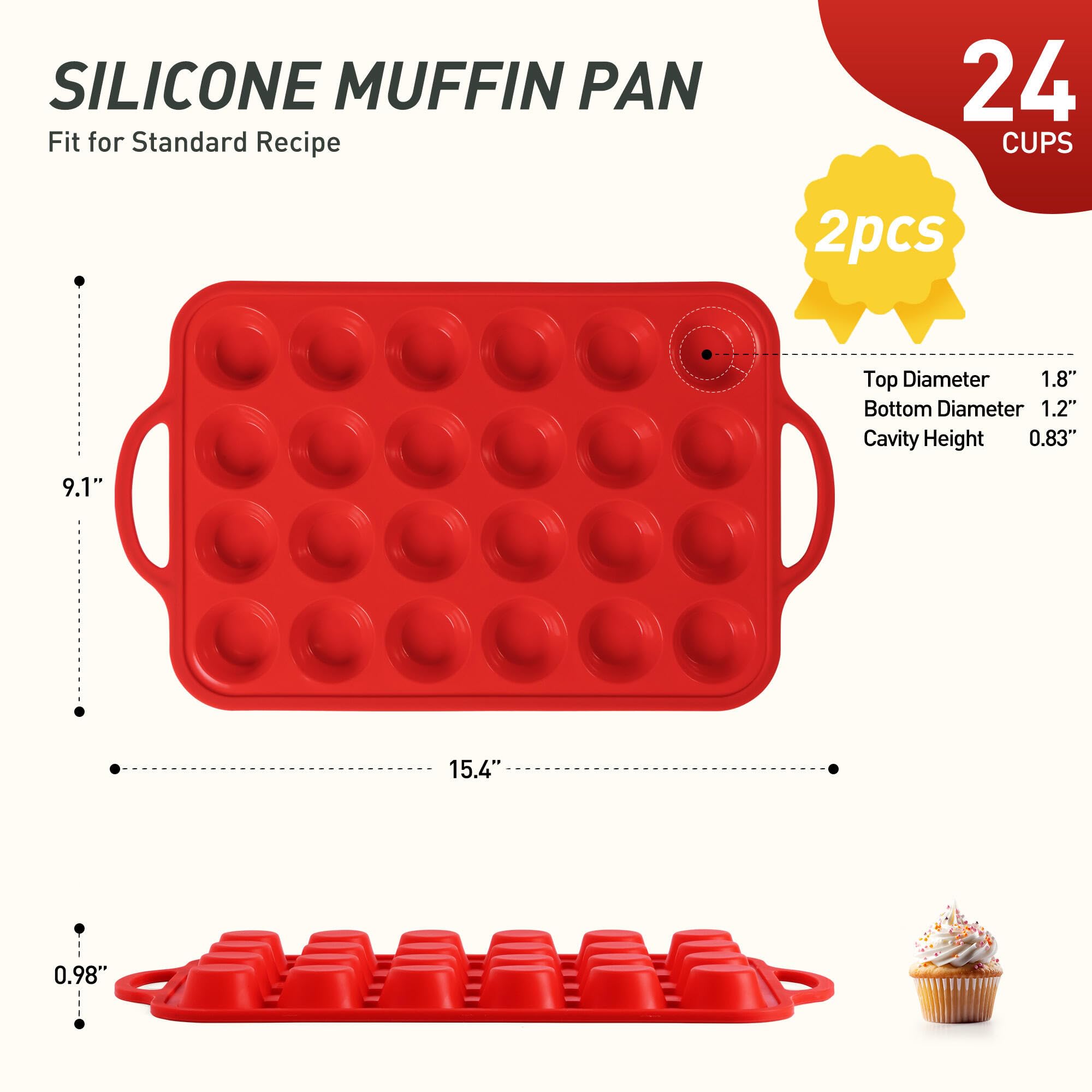 Socisen muffin pan with reinforced frame ensures warp-free baking.