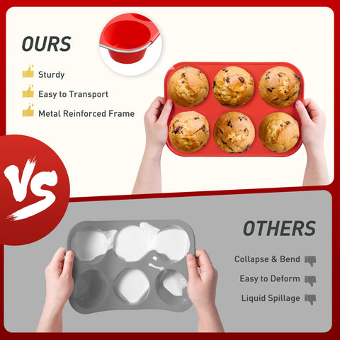 Socisen muffin pan with nonstick surface for easy release
