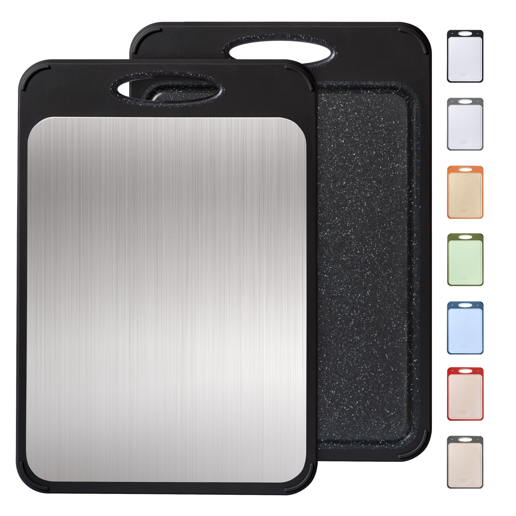 Socisen stainless steel cutting board meat side for precise slicing and durability.